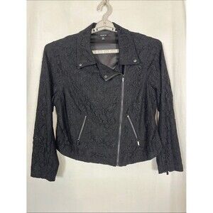 Torrid Black Lace Zip Up Blazer Lightweight Jacket